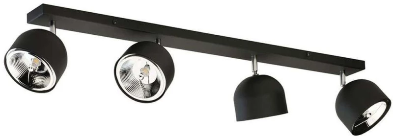 Φωτιστικό Οροφής - Σποτ Altea 6521 4xGU10 AR111 12W 97x17cm Black TK Lighting