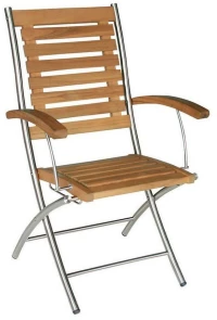 Πολυθρόνα Πτυσσόμενη Ξύλινη 58x57x96 Sie-A Teak