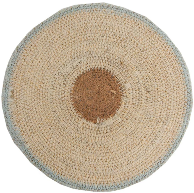 Σουπλά Saltillo 840025 22x22cm Natural-Blue Soulworks Seagrass