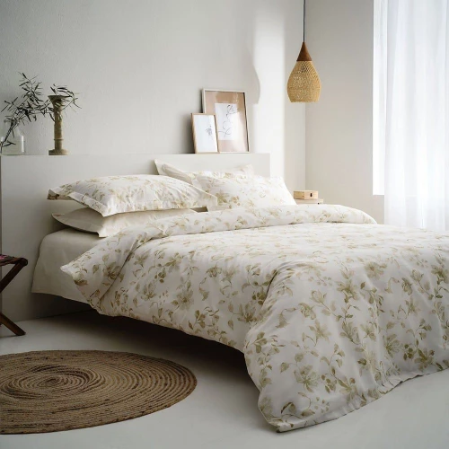 Κουβερλί Rebecca-1 Olive Vesta Home Υπέρδιπλο 230x270cm 100% Βαμβακοσατέν