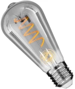 Λαμπτήρας Led Soft Spiral Filament 99145 ST64 E27 6W 470lm Dimmable Fume GloboStar 6W