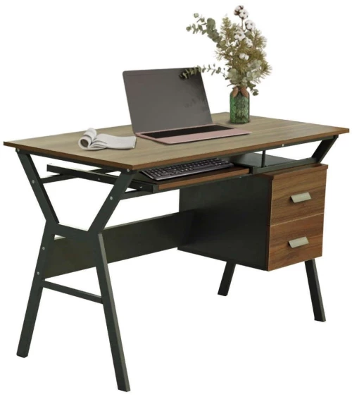 Γραφείο HM2130.03 120x60x76cm Walnut-Grey