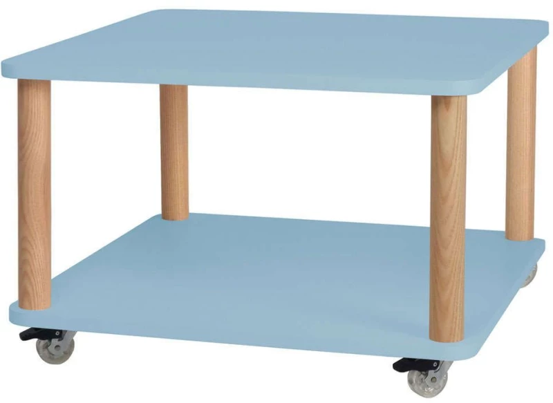 Τραπεζάκι Βοηθητικό Τροχήλατο Ashme ASHMEROLLST13 64x64x42,5cm Light Blue