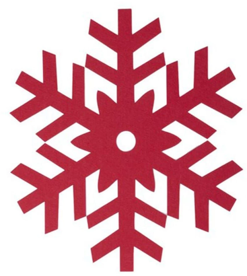 Σουβέρ Felt Snowflake (Σετ 4τμχ) 4Χ(10Χ10) Red Nef-Nef Πολυέστερ