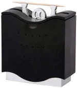 Θήκη Για Οδοντογλυφίδες Αυτόματη 24215 7,5x3,5x9cm Black-Silver Balvi