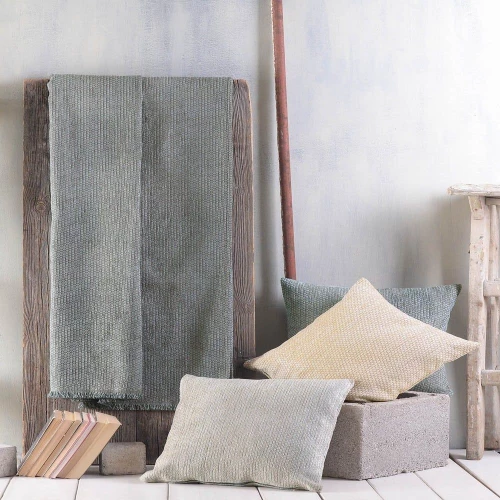 Ριχτάρι Honey Brown Grey Ρυθμός Πολυθρόνα 160x180cm Chenille,Βαμβάκι,Polyester