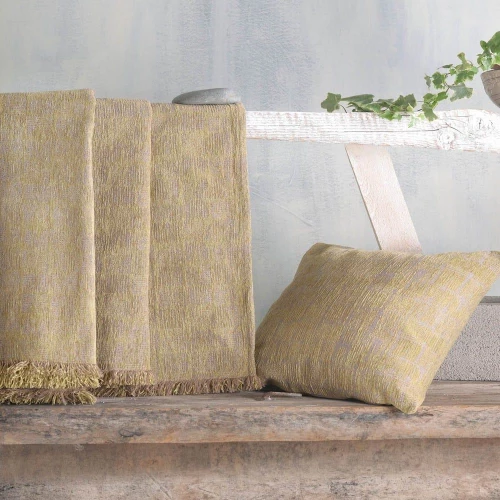 Ριχτάρι Kevya Ocher Ρυθμός Τετραθέσιο 180x330cm Chenille,Βαμβάκι,Polyester
