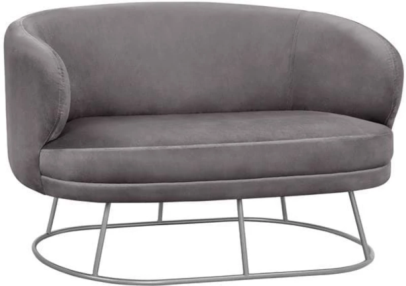 Καναπές 2Θέσιος Arien Grey HM8492.01 125Χ80Χ84Υ εκ. Βελούδο