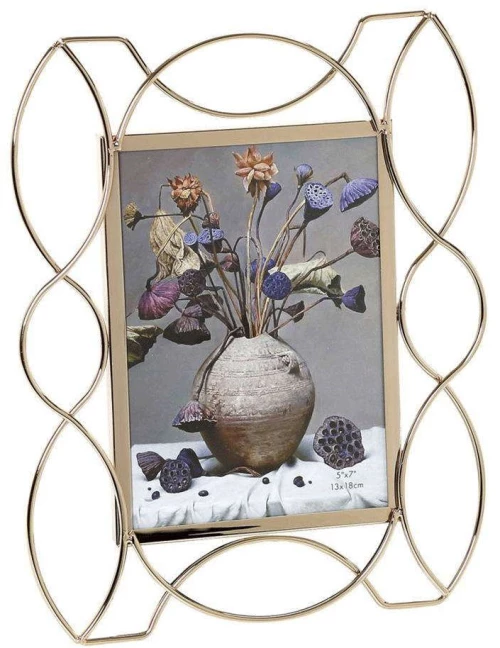 Κορνίζα Πλέγμα FAM212 15x20cm Gold Espiel Μέταλλο