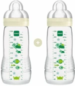 Μπιμπερό Easy Active 365SU (Σετ 2τμχ) 330ml 4+ Μηνών Green Mam 330ml Σιλικόνη,Πλαστικό