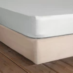 Σεντόνι Superior Satin Με Λάστιχο Medium Grey Nima Μονό 100x234cm 100% Βαμβακοσατέν