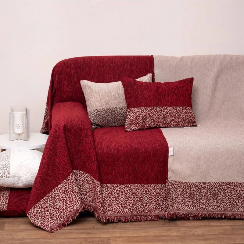 Ριχτάρι 2212 Bordo Viopros Τετραθέσιο 180x320cm Chenille