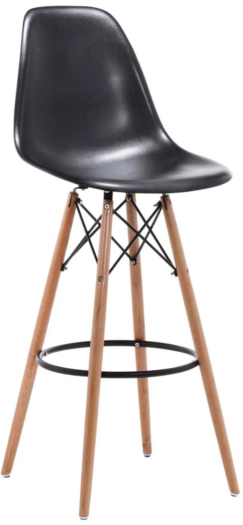 Σκαμπό Μπάρ Art Wood Black Ε509,2P 52X46X114 cm Σετ 4τμχ Ξύλο,Πολυπροπυλένιο