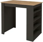 Τραπέζι Μπαρ Monaco 0228197 120x51,6x101,8cm Anthracite-Oak Μελαμίνη