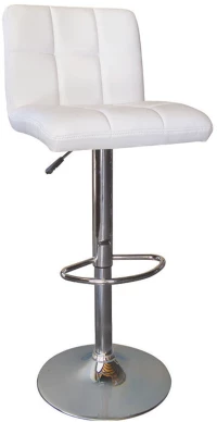 Σκαμπό Μπάρ Lino White EM412,2  44X50X92/113 cm Σετ 2τμχ Μέταλλο,Τεχνόδερμα