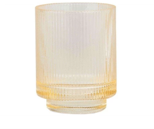 Ποτηροθήκη Vintage Crystal AH-BA72013 Φ8x10cm Yellow Andrea House Γυαλί