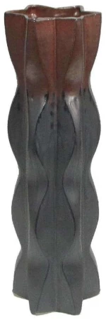 Κηροπήγιο Κεραμικό 003-223-079 14,5x14x46,5cm Grey-Brown Κεραμικό