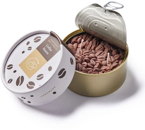 Αρωματικό Φυτικό Κερί Γκουρμέ Σε Κονσέρβα Coffee Beans Candle Hand Φυτικό Κερί