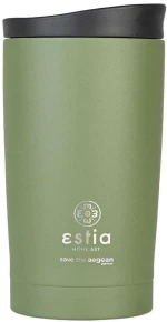 Ποτήρι - Θερμός Save The Aegean 01-20392 7,5x7,5x14,5cm 350ml Olive Estia