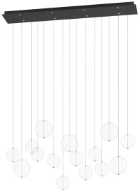 Φωτιστικό Οροφής - Ράγα Espardello 390334 117x20x150cm Led Black-Clear Eglo