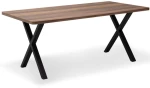 Τραπέζι Jeremy 0212175 160x80x75cm Walnut-Black Mdf,Μέταλλο