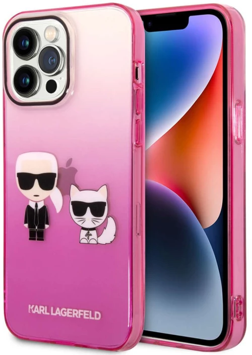 Θήκη Προστασίας Karl & Choupette KLHCP14XTGKCP iPhone 14 Pro Max Clear-Pink Karl Lagerfeld