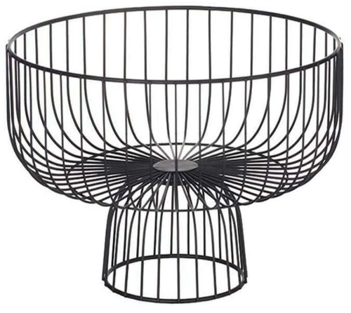 Φρουτιέρα Μεταλλική 07.160698 28x19cm Black Μέταλλο