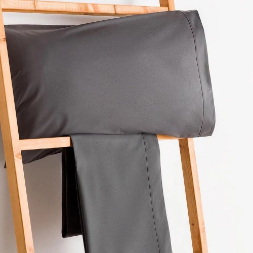 Σεντόνι Με Λάστιχο Σύνθεση - 502 Anthracite  Vesta Home King Size 180x230cm 100% Βαμβακερό Περκάλι