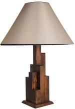 Φωτιστικό Επιτραπέζιο Kule 534LUN1126 Φ28x57cm E27 60W Walnut-Beige Opviq