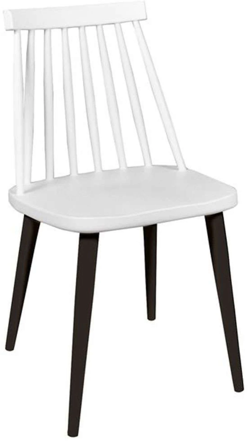 Καρέκλα Lavida ΕΜ139,21 43x48x77cm White-Black Μέταλλο,Πολυπροπυλένιο