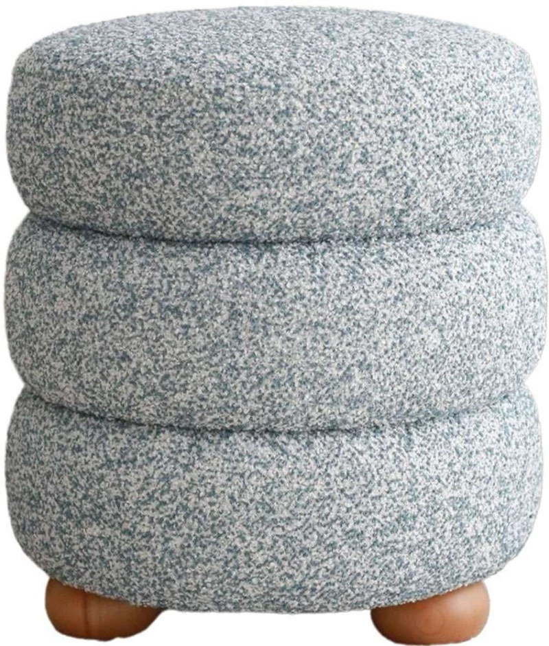 Σκαμπό Boumy Wood 383EVN1173 42x42x44cm Blue-Grey