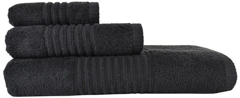 Πετσέτα Next 5005 Pennie Black Nexttoo Προσώπου 50x90cm 100% Βαμβάκι