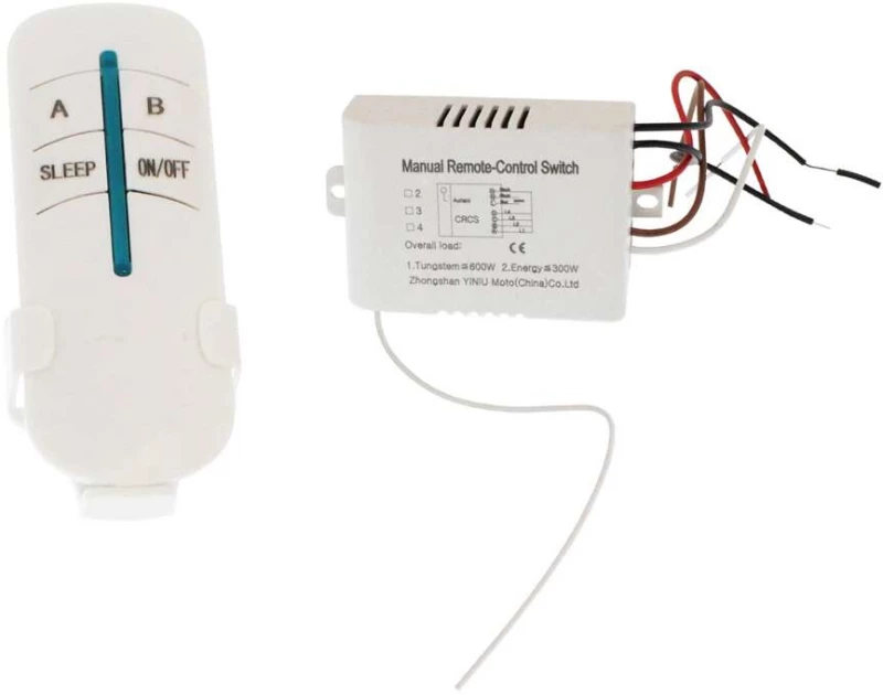 Ενδιάμεσος Διακόπτης 2 Καναλιών 220V με Τηλεχειριστήριο RF RZ-0033