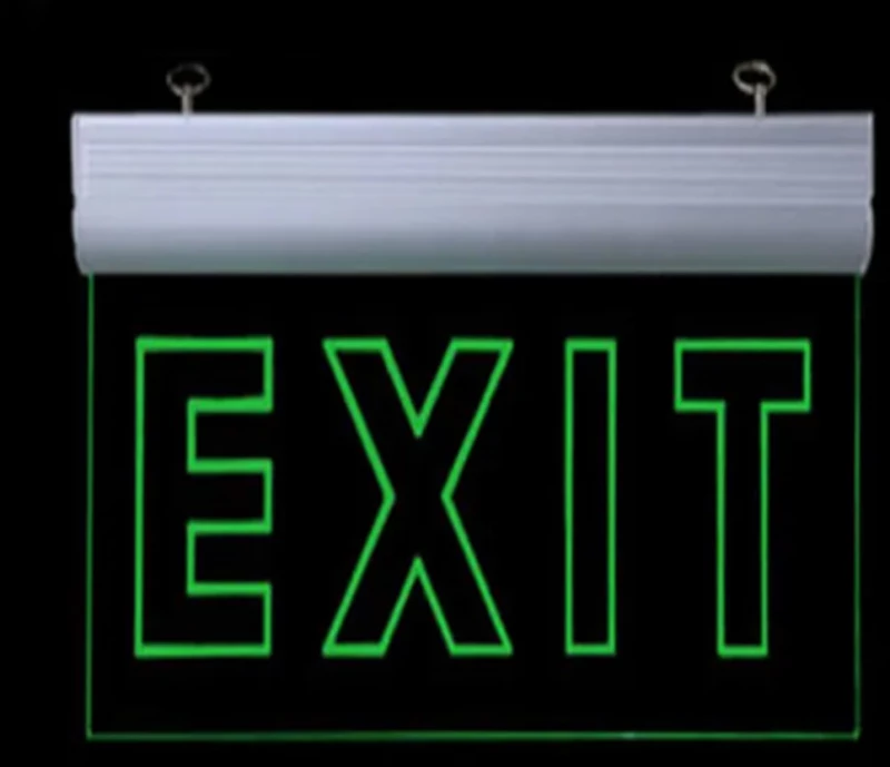 Διάφανη Φωτιζόμενη Πινακίδα με Σήμανση EXIT Διπλής Όψης 220V 37x20cm 17959011