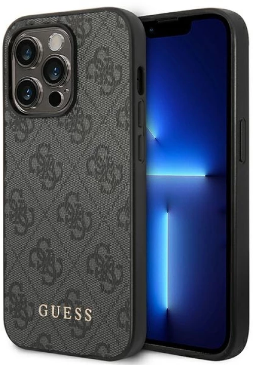 Guess 4G Metal Gold Logo  Case iPhone 14 Pro (Grey)