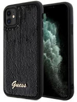 Guess Sequin Script Metal - iPhone 11 Case (Black)