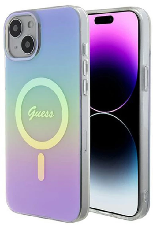 Guess IML Iridescent MagSafe - iPhone 15 Plus Case (purple)