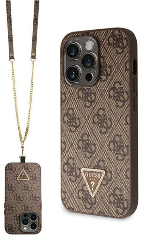 Guess Crossbody 4G Metal Logo - iPhone 15 Pro Max Case (brown)