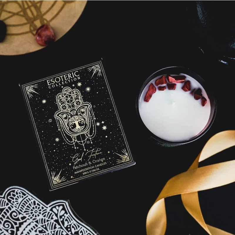 Κερί με Πολύτιμους Λίθους Red Jasper Manifestation Candle Good Fortune 120g