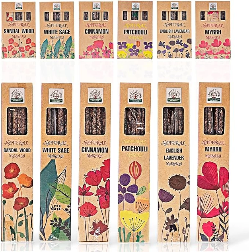 Θυμίαμα Natural Botanical Masala White Sage Λευκό Φασκόμηλο 11τμχ