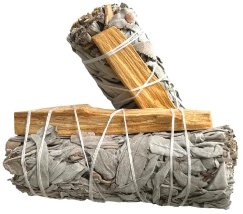 Ραβδί Λευκό Φασκόμηλο & Palo Santo για Καθαρισμό Χώρου και Αύρας, 2 τμχ