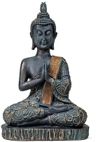 Γλυπτό Βούδα σε Θέση Προσευχής Vintage Praying Buddha 22cm