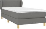 ΚΡΕΒΑΤΙ BOXSPRING ΜΕ ΣΤΡΩΜΑ ΣΚΟΥΡΟ ΓΚΡΙ 90X200 ΕΚ. ΥΦΑΣΜΑΤΙΝΟ 3126694