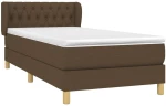 ΚΡΕΒΑΤΙ BOXSPRING ΜΕ ΣΤΡΩΜΑ ΣΚΟΥΡΟ ΚΑΦΕ 90X200 ΕΚ. ΥΦΑΣΜΑΤΙΝΟ 3127016