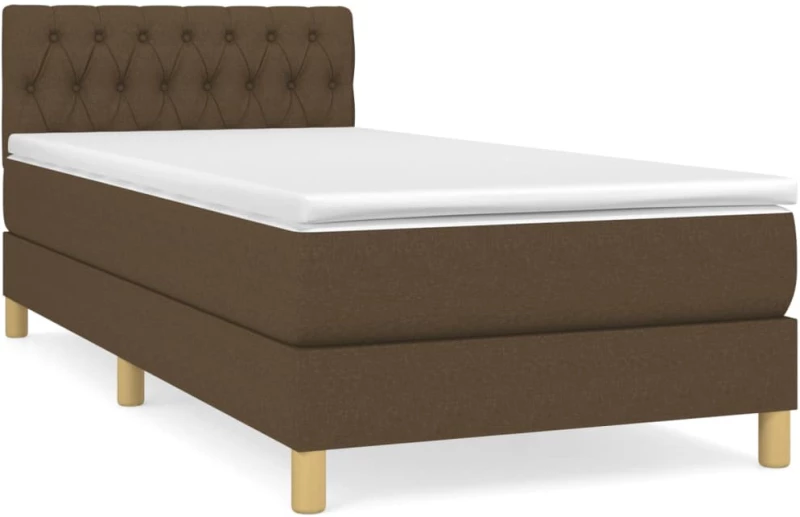 ΚΡΕΒΑΤΙ BOXSPRING ΜΕ ΣΤΡΩΜΑ ΣΚΟΥΡΟ ΚΑΦΕ 90X200 ΕΚ. ΥΦΑΣΜΑΤΙΝΟ 3140828