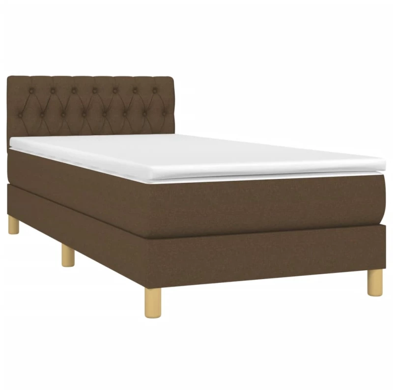 ΚΡΕΒΑΤΙ BOXSPRING ΜΕ ΣΤΡΩΜΑ ΣΚΟΥΡΟ ΚΑΦΕ 90X200 ΕΚ. ΥΦΑΣΜΑΤΙΝΟ 3140828