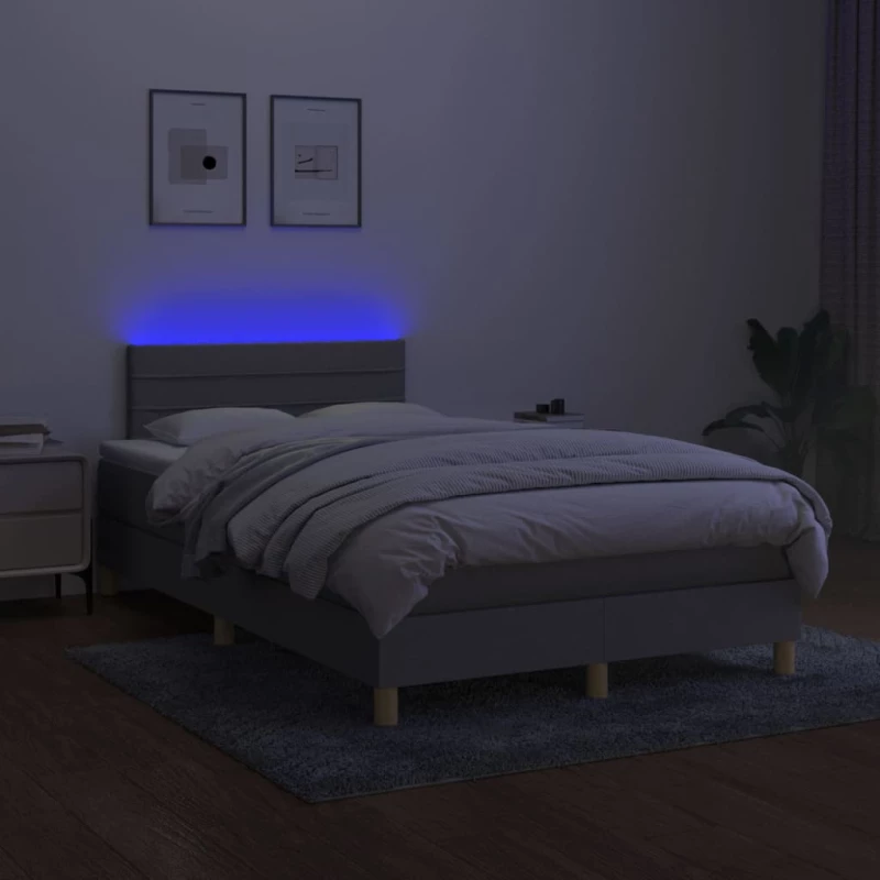 ΚΡΕΒΑΤΙ BOXSPRING ΜΕ ΣΤΡΩΜΑ & LED ΑΝ.ΓΚΡΙ 120X200 ΕΚ ΥΦΑΣΜΑΤΙΝΟ 3133781