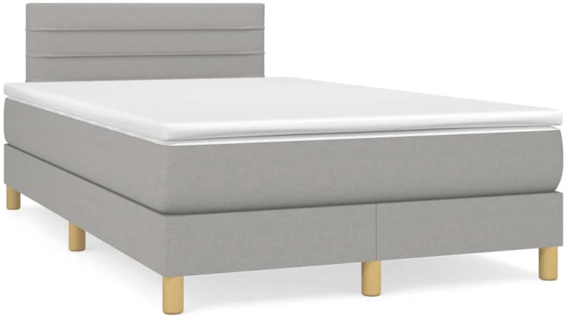 ΚΡΕΒΑΤΙ BOXSPRING ΜΕ ΣΤΡΩΜΑ ΑΝΟΙΧΤΟ ΓΚΡΙ 120X200 ΕΚ. ΥΦΑΣΜΑΤΙΝΟ 3140681