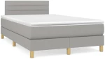 ΚΡΕΒΑΤΙ BOXSPRING ΜΕ ΣΤΡΩΜΑ ΑΝΟΙΧΤΟ ΓΚΡΙ 120X200 ΕΚ. ΥΦΑΣΜΑΤΙΝΟ 3140681