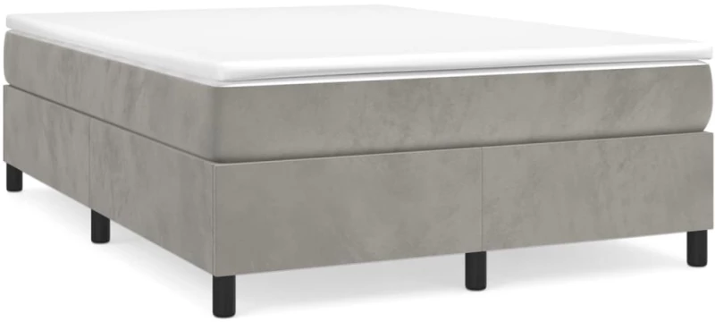 ΚΡΕΒΑΤΙ BOXSPRING ΜΕ ΣΤΡΩΜΑ ΑΝΟΙΧΤΟ ΓΚΡΙ 140X200 ΕΚ. ΒΕΛΟΥΔΙΝΟ 3144681